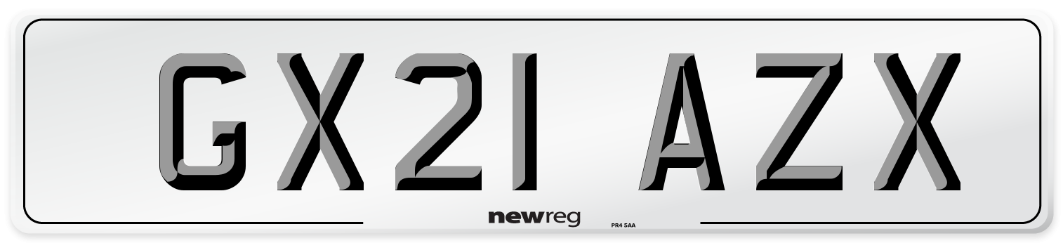 GX21 AZX Number Plate from New Reg
